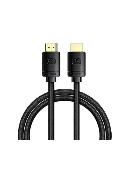 High Definition Serisi HDMI 8k To HDMI 8k Görüntü Aktarma Kablosu, 1m, Siyah
