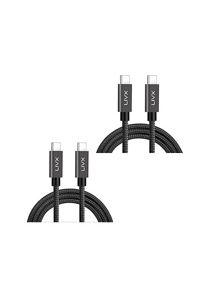 Ikili Paket Lid 100W 5A Type C To Type C Pd 2.0 5 Gbps 2 Metre Hızlı Şarj ve Data Kablosu Sp