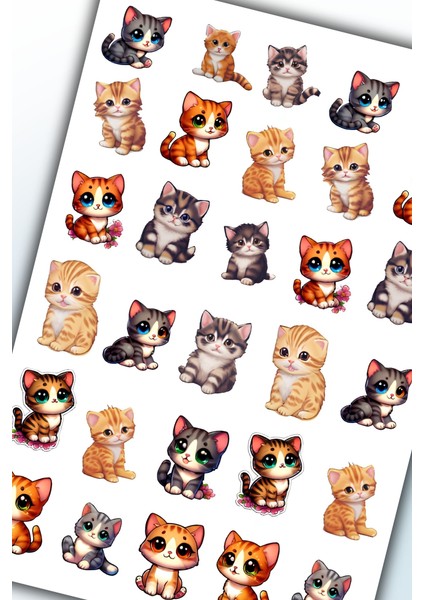 Sevimli Kedi Temalı Sticker Planner Ajanda Bullet Journal Için Uygun modelleri