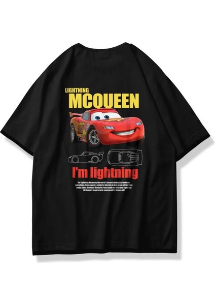 Bozz&bozz Collection Unisex Oversize Şimşek Mcqueen T-Shirt