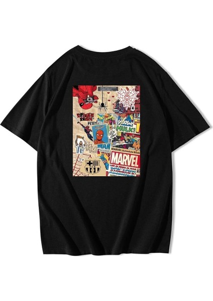 Bozz&bozz Collection Unisex Oversize Marvel Schedule Book T-Shirt
