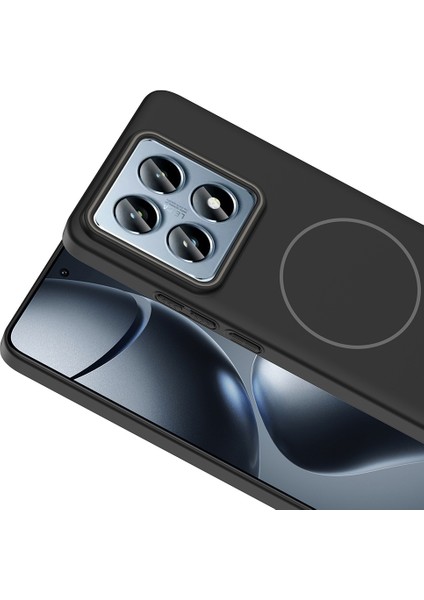 Xiaomi 14T Pro Kılıf M-safe Şarj Özellikli Zore Ruby Sert Kapak + Kamera Lens Koruyucu modelleri