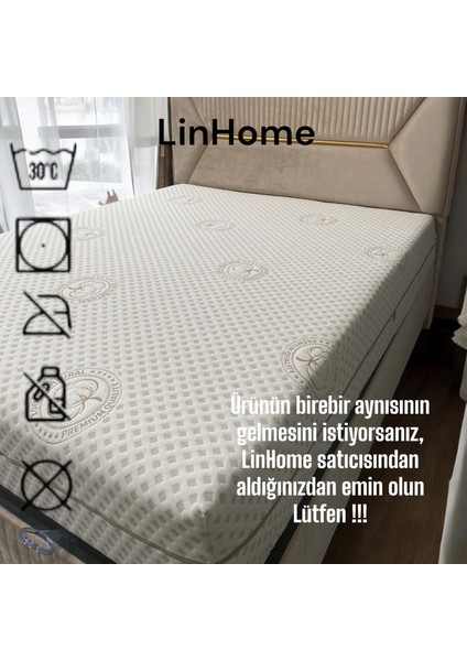 Naturel Fermuarlı Yatak Kılıfı, Yatak Pedi&şiltesi, % 100 Cotton,yıkanabilir, Bej Renk