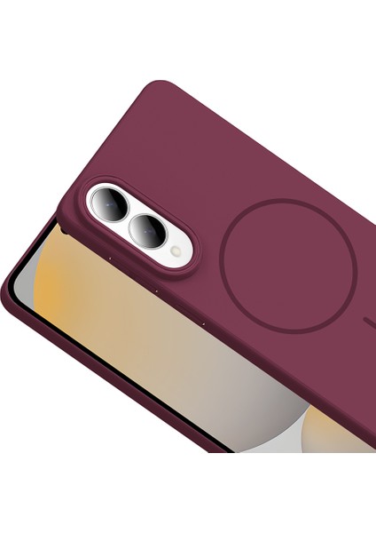 Samsung Galaxy S25 Edge Kılıf M-safe Şarj Özellikli Zore Ruby Sert Kapak modelleri