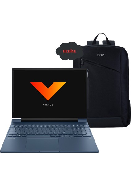 Victus Gaming 15-FA1033NT Intel Core I5 13500H 32GB 2tb SSD RTX4050 Freedos 15.6" Fhd Taşınabilir Bilgisayar 7N9V2EA +Boz Çantali