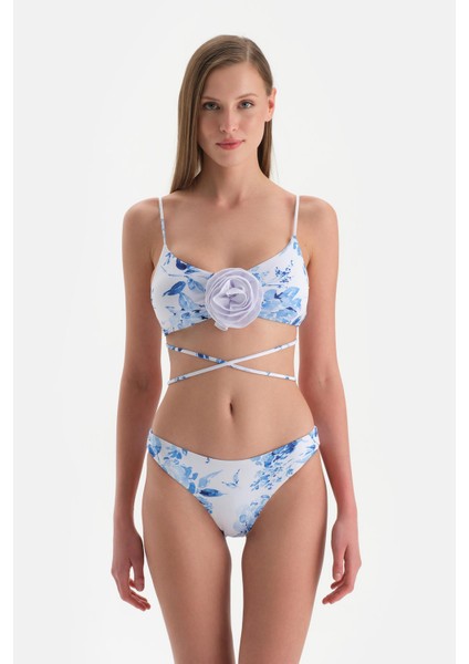 Beyaz-Mavi Yüksek Bel Bikini Altı indirimleri