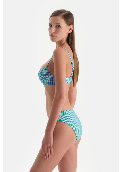 Beyaz-Lacivert Normal Bel Bikini Alt modelleri
