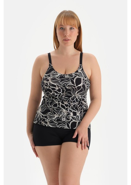 Beyaz-Siyah Toparlayıcı Kısa Şort Bikini Altı indirimleri