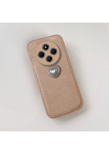 Xiaomi Redmi 14C Uyumlu Kılıf Zebana Velvix Silikon Kılıf Açık Kahverengi fiyatları