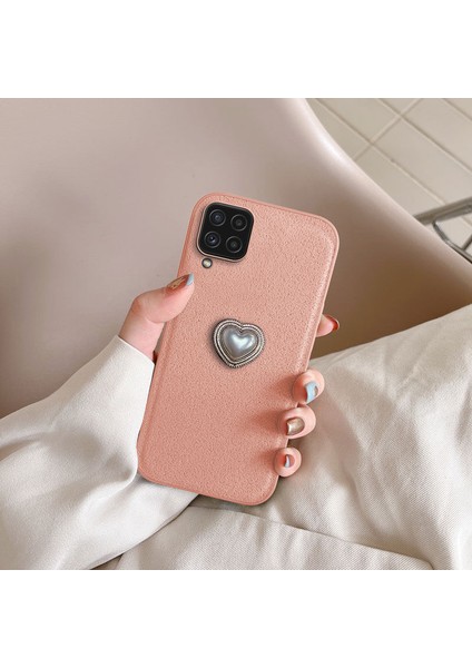 Samsung Galaxy A12 Uyumlu Kılıf Zebana Velvix Silikon Kılıf Rose Gold