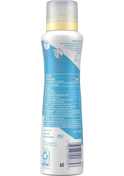 Vanilla Antiperspirant Kuru Sprey Deodorant 116GR