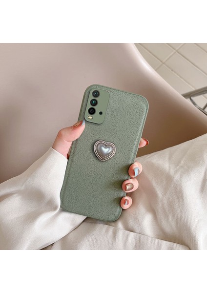Xiaomi Redmi 9t Uyumlu Kılıf Zebana Velvix Silikon Kılıf Yeşil