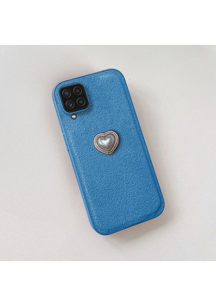 Samsung Galaxy A12 Uyumlu Kılıf Zebana Velvix Silikon Kılıf Açık Mavi fiyatları