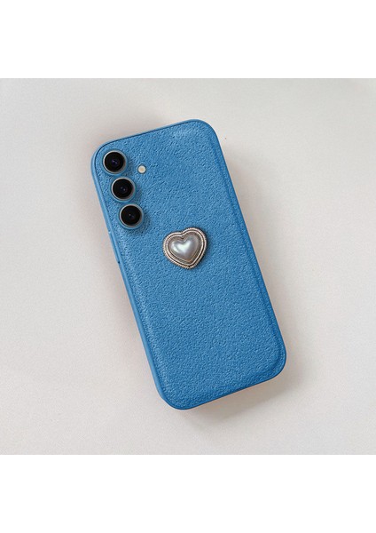 Samsung Galaxy S25 Plus Uyumlu Kılıf Zebana Velvix Silikon Kılıf Açık Mavi