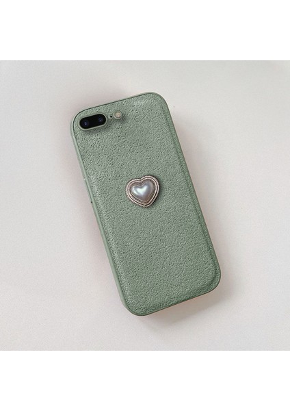 Apple iPhone 8 Plus Uyumlu Kılıf Zebana Velvix Silikon Kılıf Yeşil