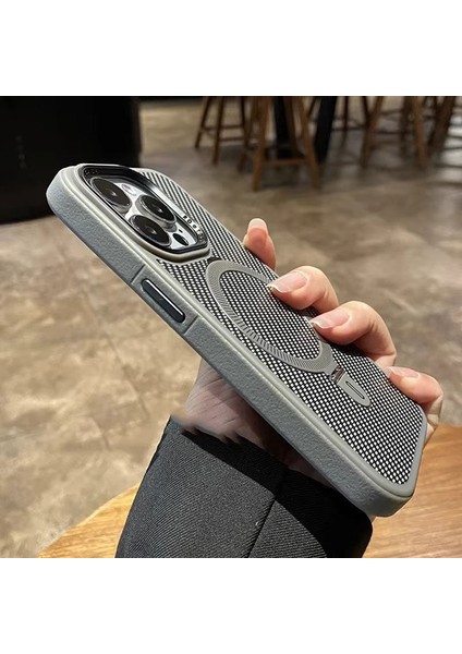Apple iPhone 16 Pro Uyumlu Kılıf Zebana Best Karbon Fiber Kılıf (Kablosuz Şarj Destekli) Gri fiyatları