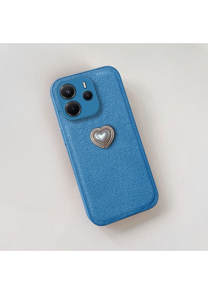 Xiaomi Redmi Note 14 Uyumlu Kılıf Zebana Velvix Silikon Kılıf Açık Mavi