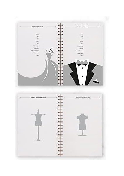 Color Düğün Planlayıcısı Altın Köşeli Ajanda Luxury Wedding Planner fiyatları