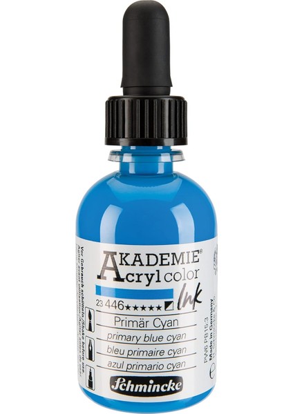 Akademie Akrilik Mürekkep 50 ml 446 Primary Blue Cyan