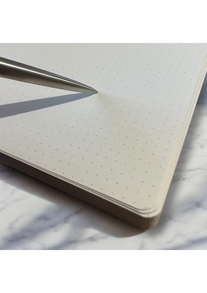 Tanıtım Özel Tasarım Kraft Kapaklı A4 Defter - 180 Derece Açılabilir, Sırtı DIKIŞLI,%100 El Işçiliği, Ofis, Okul, Günlük Kullanım Için Ideal Defter (Noktalı)