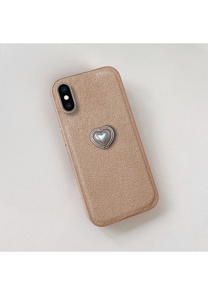 Apple iPhone Xs Uyumlu Kılıf Zebana Velvix Silikon Kılıf Açık Kahverengi fiyatları