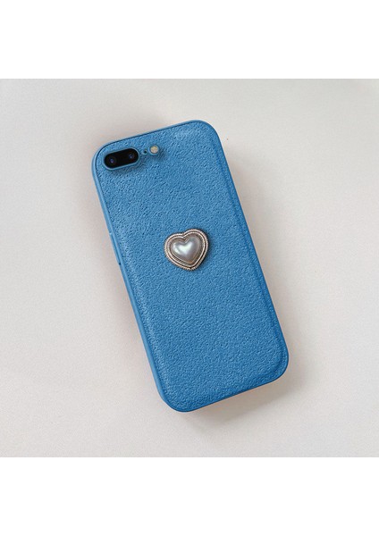 Apple iPhone 7 Plus Uyumlu Kılıf Zebana Velvix Silikon Kılıf Açık Mavi fiyatları