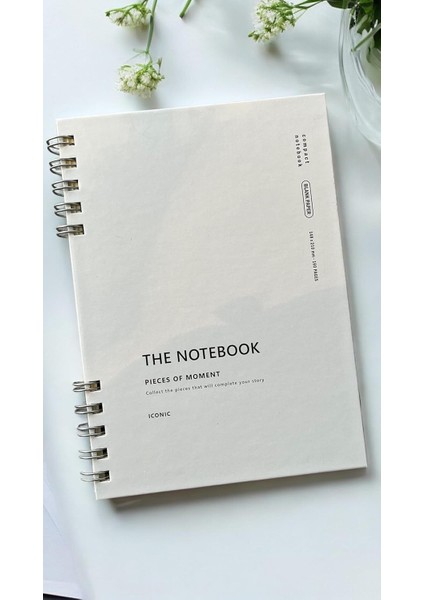 Tanıtım Spiralli 80 Yaprak Çizgisiz A5 Defter, Not Defteri, Okul Defteri, 4 Farklı Renk Seçeneği (01 Light Grey)