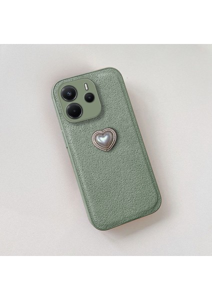 Xiaomi Redmi Note 14 Uyumlu Kılıf Zebana Velvix Silikon Kılıf Yeşil