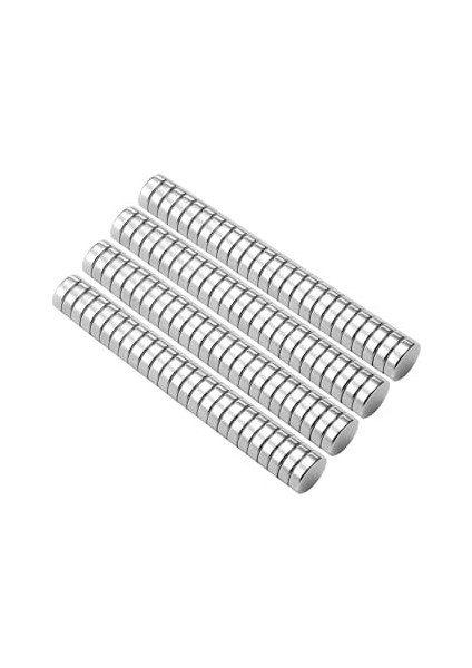 100 Adet Çap 6mm x Kalınlık 1mm Yuvarlak Süper Güçlü Neodyum Mıknatıs