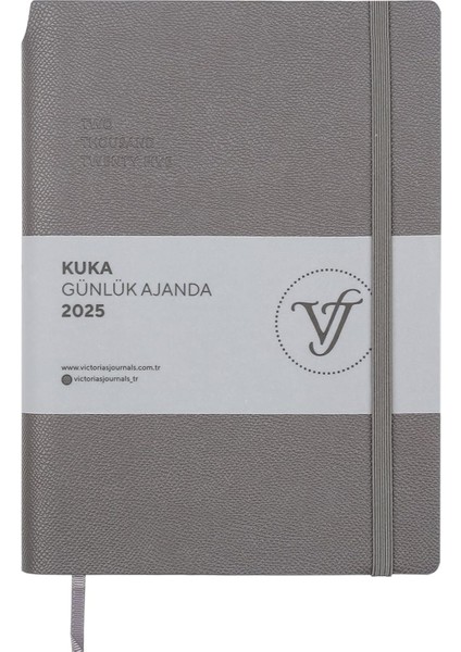 2025 Günlük Ajanda A5 (14X21CM) Esnek Kapak Ivory 80GR.