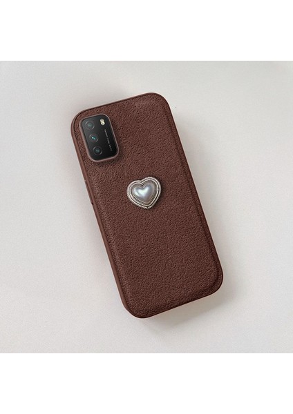 Xiaomi Poco M3 Uyumlu Kılıf Zebana Velvix Silikon Kılıf Kahverengi fiyatları