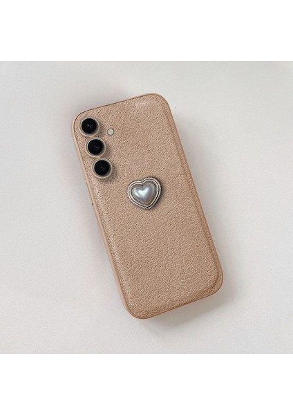 Samsung Galaxy S23 Uyumlu Kılıf Zebana Velvix Silikon Kılıf Açık Kahverengi fiyatları