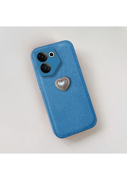 Tecno Camon 20 Pro 4g Uyumlu Kılıf Zebana Velvix Silikon Kılıf Açık Mavi