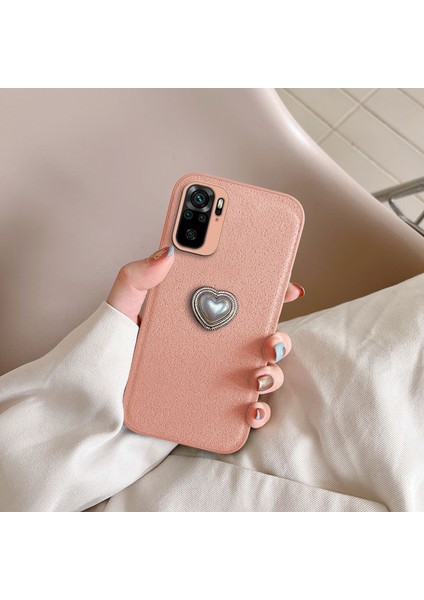 Xiaomi Redmi Note 10 Uyumlu Kılıf Zebana Velvix Silikon Kılıf Rose Gold