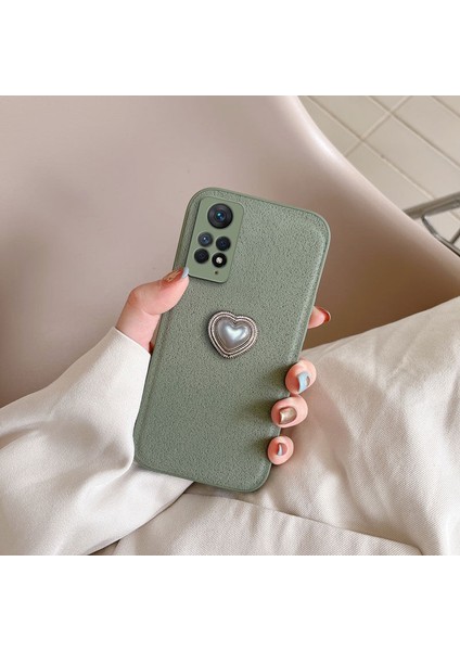 Xiaomi Redmi Note 11 Pro Uyumlu Kılıf Zebana Velvix Silikon Kılıf Yeşil