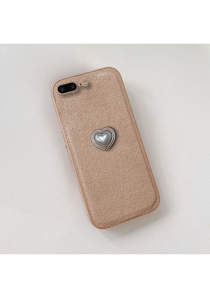 Apple iPhone 7 Plus Uyumlu Kılıf Zebana Velvix Silikon Kılıf Açık Kahverengi fiyatları