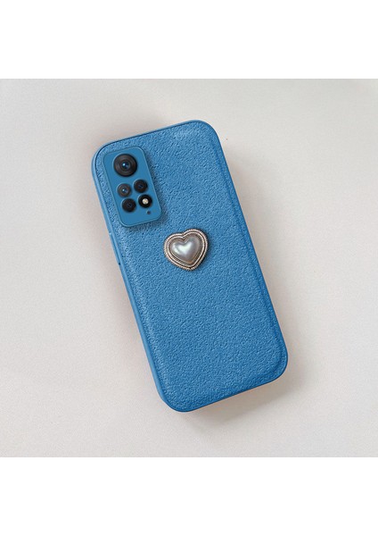 Xiaomi Redmi Note 11 Pro Uyumlu Kılıf Zebana Velvix Silikon Kılıf Açık Mavi
