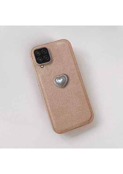 Samsung Galaxy A12 Uyumlu Kılıf Zebana Velvix Silikon Kılıf Açık Kahverengi fiyatları
