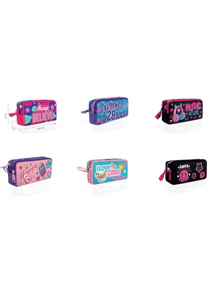 Junior Kalem Çantası Erkek Çift Göz