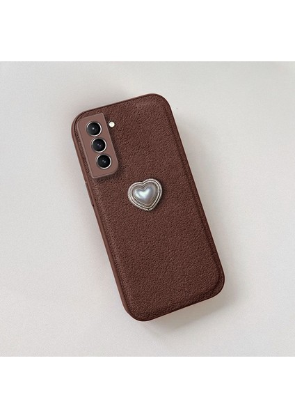 Samsung Galaxy S22 Uyumlu Kılıf Zebana Velvix Silikon Kılıf Kahverengi fiyatları