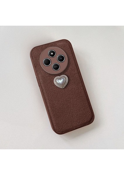 Xiaomi Redmi 14C Uyumlu Kılıf Zebana Velvix Silikon Kılıf Kahverengi fiyatları