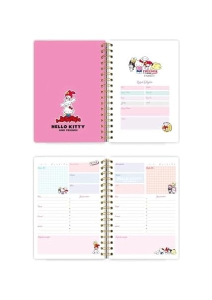 Kitty ve Arkadaşları Spiralli Günlük (Journal) 14X20CM - Bana 1 Dk Ayırabilir Misin? fiyatları