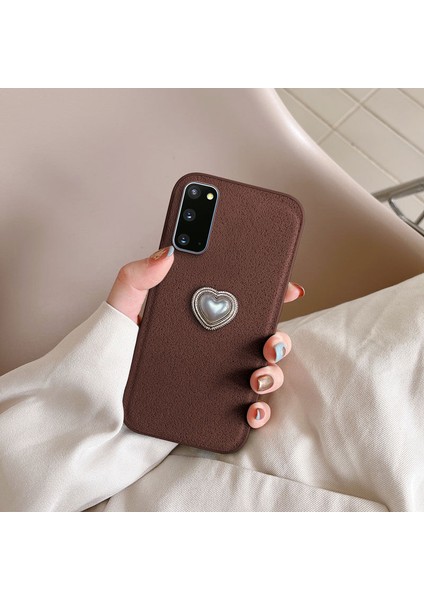 Samsung Galaxy S20 Fe Uyumlu Kılıf Zebana Velvix Silikon Kılıf Kahverengi