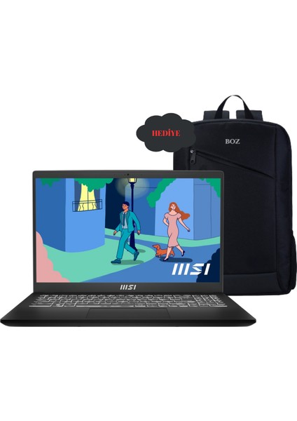 Msı Modern 15 B12MO-624XTR Intel Core I5 1235U 8GB 512GB SSD Wın 11 Pro 15.6" Fhd Taşınabilir Bilgisayar + Boz Çantali