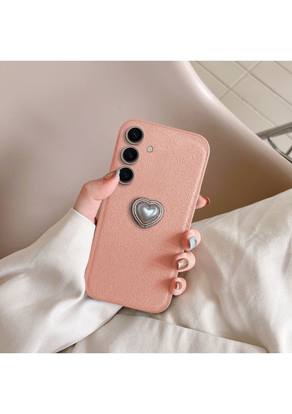 Samsung Galaxy S24 Plus Uyumlu Kılıf Zebana Velvix Silikon Kılıf Rose Gold