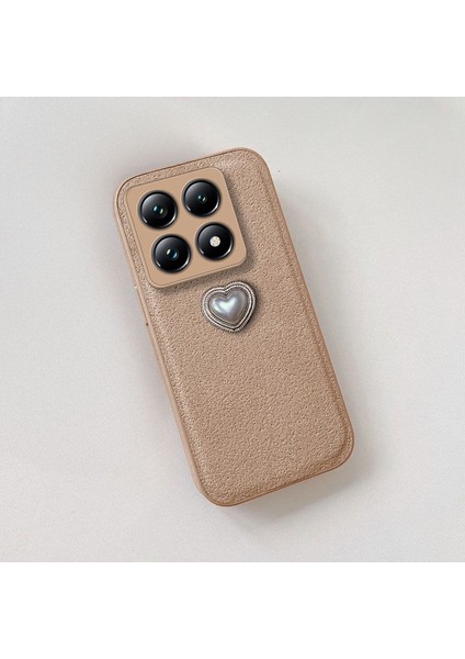 Xiaomi Mi 14T Pro Uyumlu Kılıf Zebana Velvix Silikon Kılıf Açık Kahverengi fiyatları