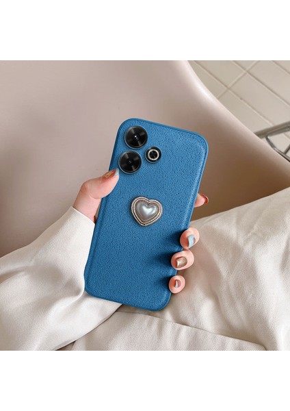 Xiaomi Redmi 13 Uyumlu Kılıf Zebana Velvix Silikon Kılıf Açık Mavi