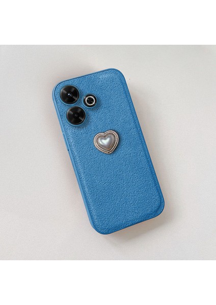 Xiaomi Redmi 13 Uyumlu Kılıf Zebana Velvix Silikon Kılıf Açık Mavi