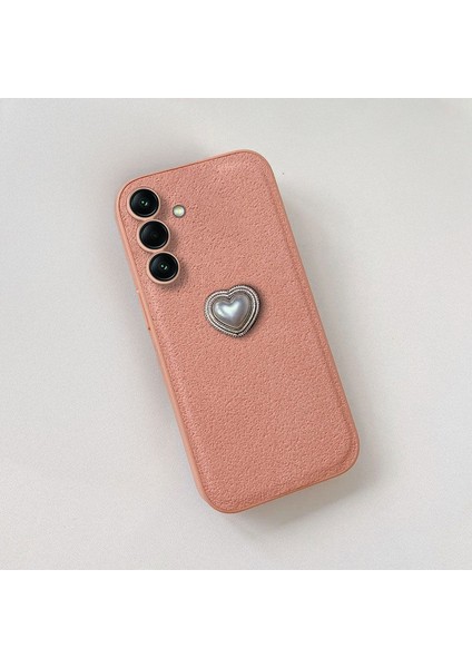 Samsung Galaxy A15 Uyumlu Kılıf Zebana Velvix Silikon Kılıf Rose Gold