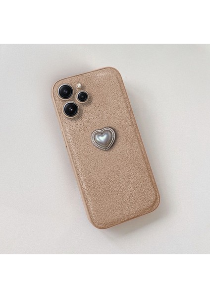 Xiaomi Redmi 12 Uyumlu Kılıf Zebana Velvix Silikon Kılıf Açık Kahverengi